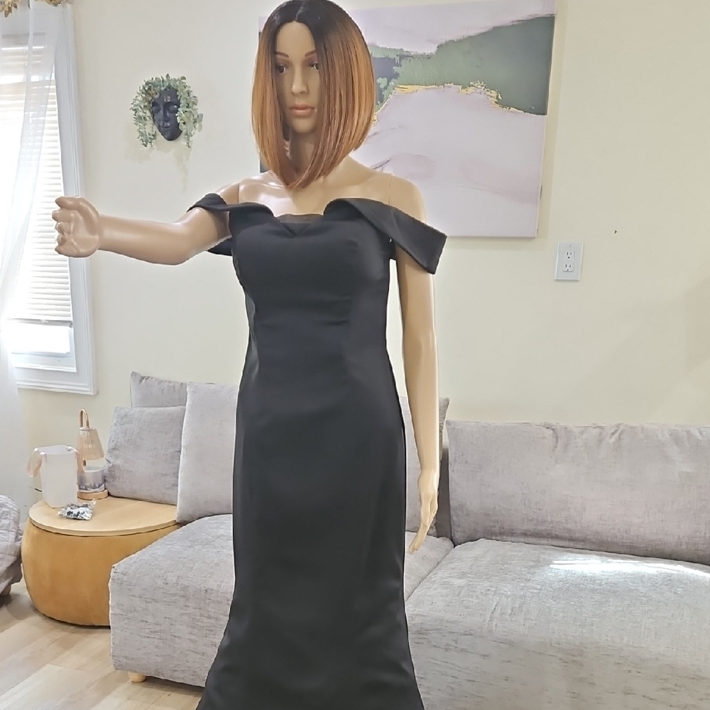 Chalona Black Strapless Dress